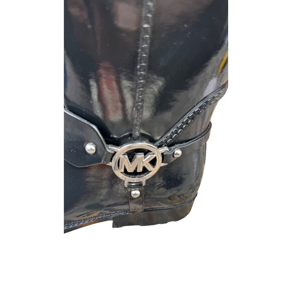Michael Kors Women's Black Glossy Rain Harness Boots Size 9  Waterproof - Picture 5 of 10